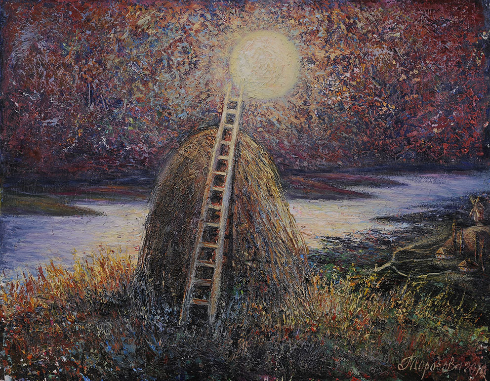 «Ніч над Дніпром». 2010. Полотно, олія, мастихін